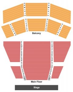 Seating chart at the Lied Center